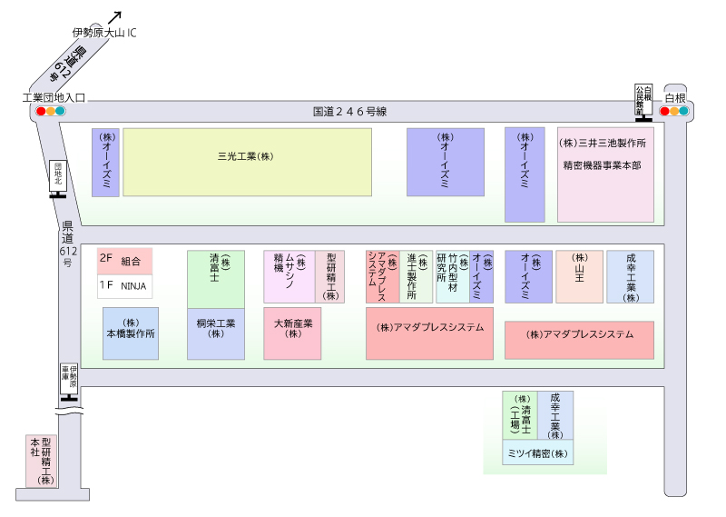 神奈川県金属プレス工業協同組合エリアマップ
